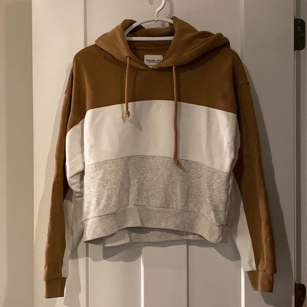 Abercrombie & Fitch - Color Block Cropped Hoodie - image 1